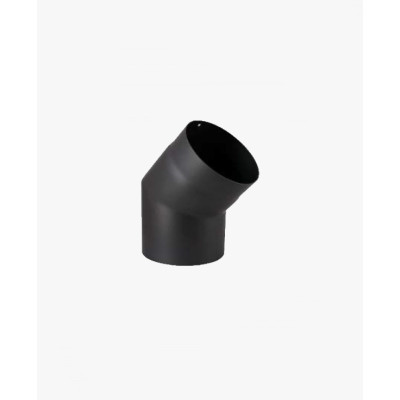 Codo Anticalórico Acero Negro 2mm | 45° y 90° con Registro