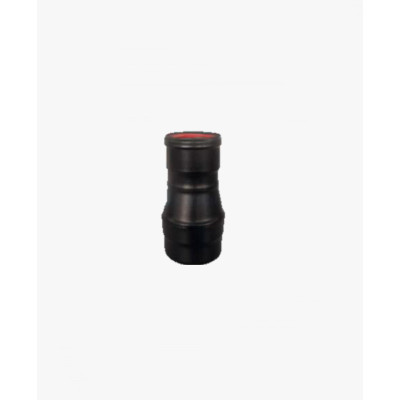 Adaptador Pellet Ø 80 mm Simple Pared Vitrificado Negro Mate