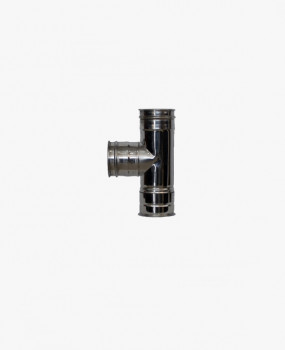 Té 90º con Tapón Pellet 100 mm Simple Pared | La Boutique del Fuego