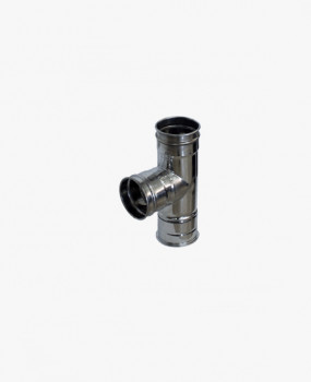 Té 90º con Tapón Pellet 100 mm Simple Pared | La Boutique del Fuego